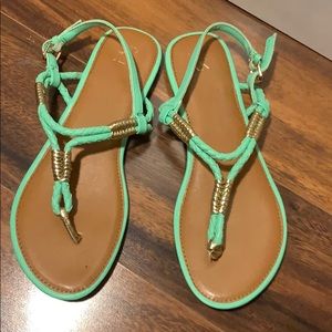 New York and company sandals Neon green